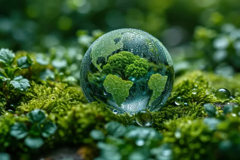 kula ziemi w lesie w środowisku